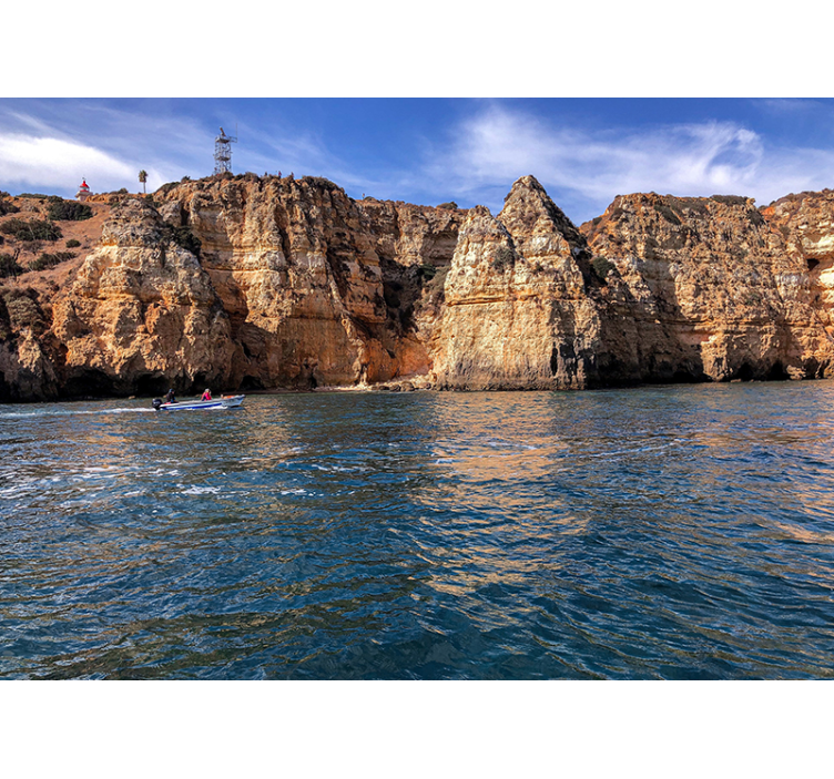 Mural de paisajes estructura rocosa costera - TenVinilo