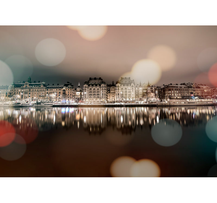 Mural ciudad espejo de la ciudad escénica - TenVinilo