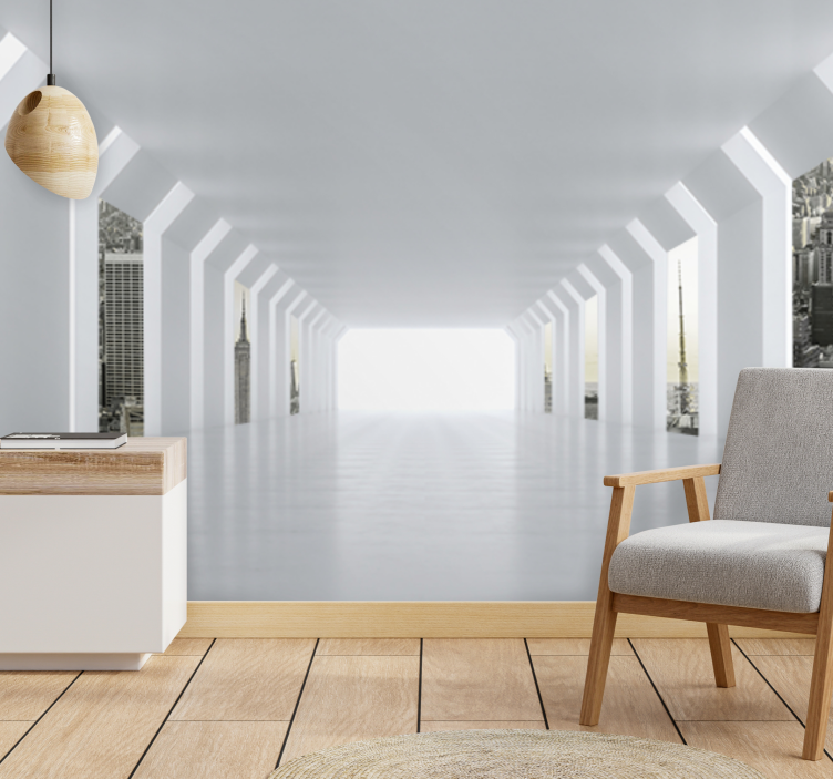 Fotomural 3D Efecto ciudad de nueva york - TenVinilo