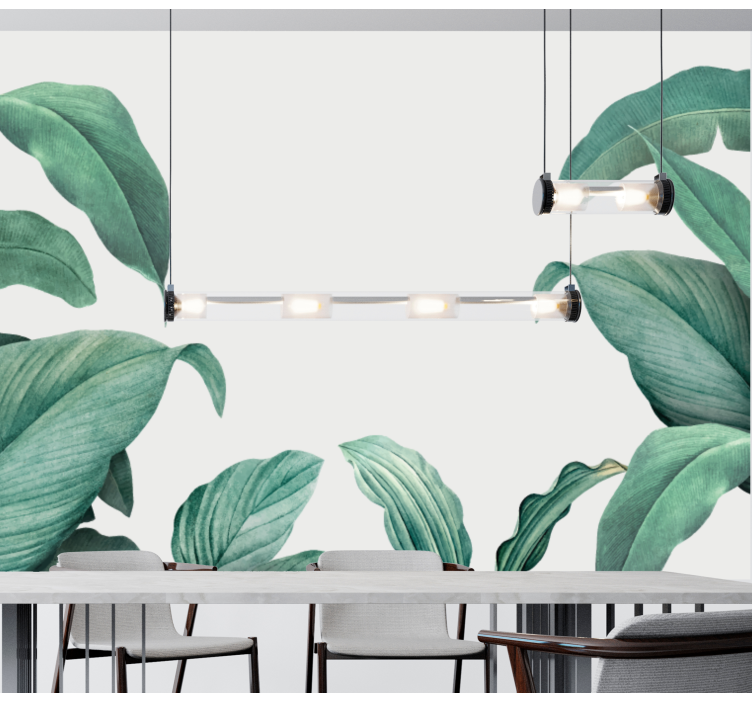 Fotomural de arboles árbol verde en fondo blanco - TenVinilo