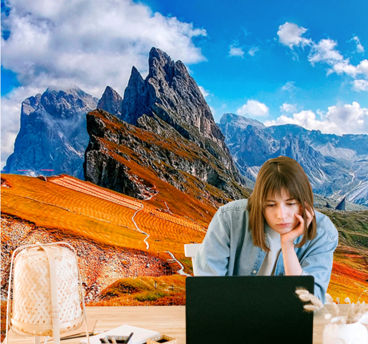 Fotomural desierto Paisaje colina colores estéticos - TenVinilo