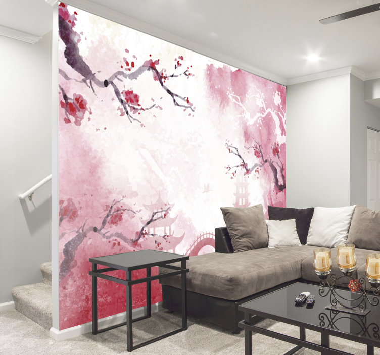 Fotomural  paisaje asiático salon dormitorio - TenVinilo