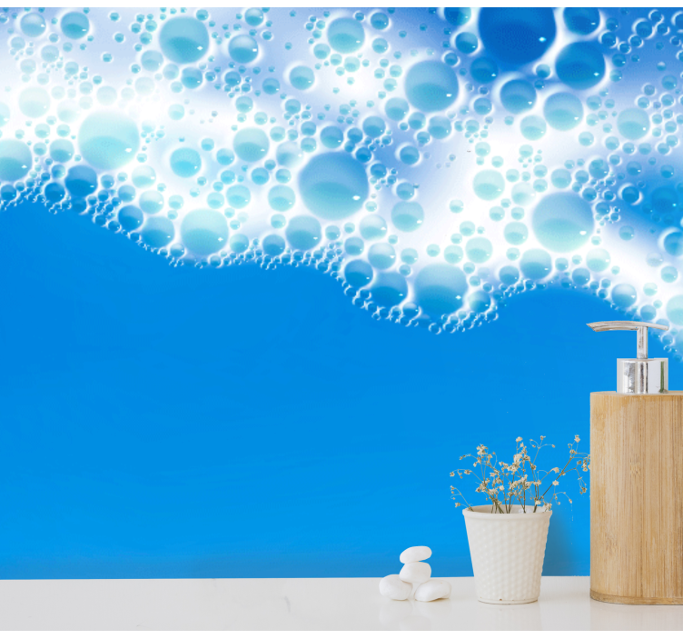 Fotomural baño Burbujas de lavandería - TenVinilo