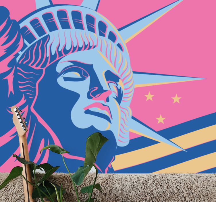 Fotomural arte urbano Pop liberty multicolor - TenVinilo