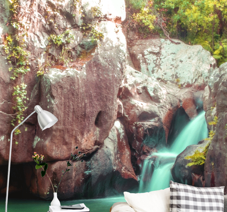 Mural de naturaleza cascada tranquila - TenVinilo