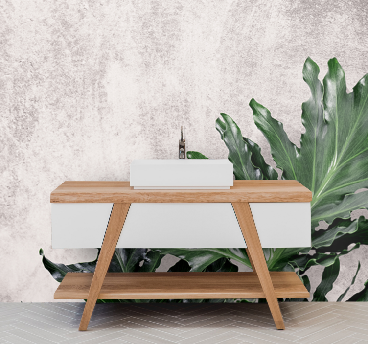 Mural de naturaleza hojas verdes lujuriosas - TenVinilo