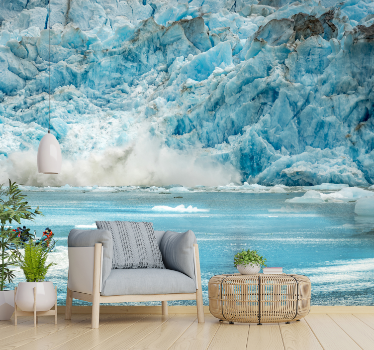 Mural de naturaleza panorama del hielo glacial - TenVinilo