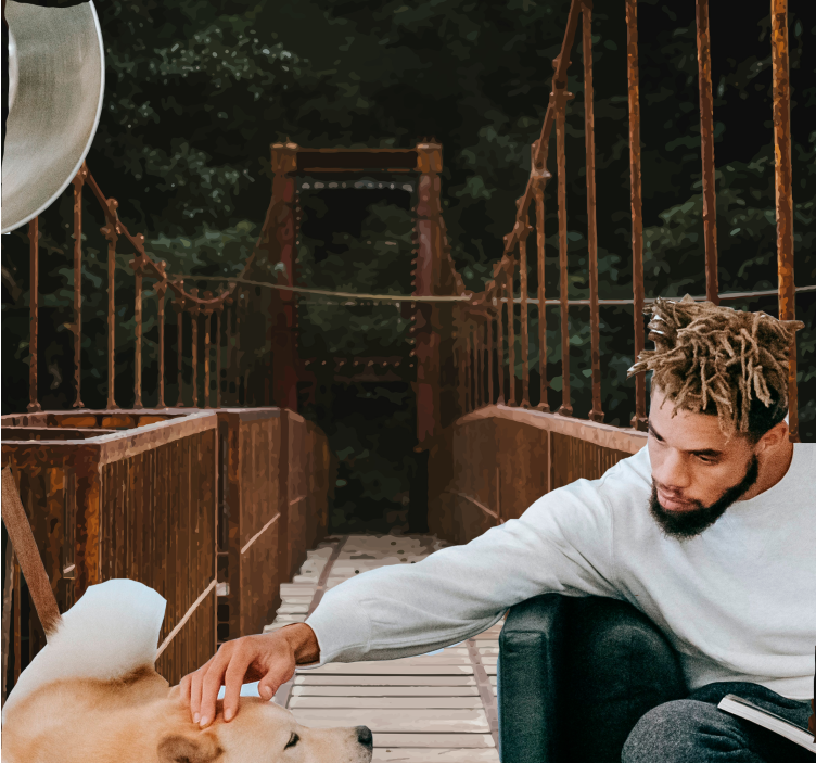Mural de naturaleza puentes en la naturaleza - TenVinilo
