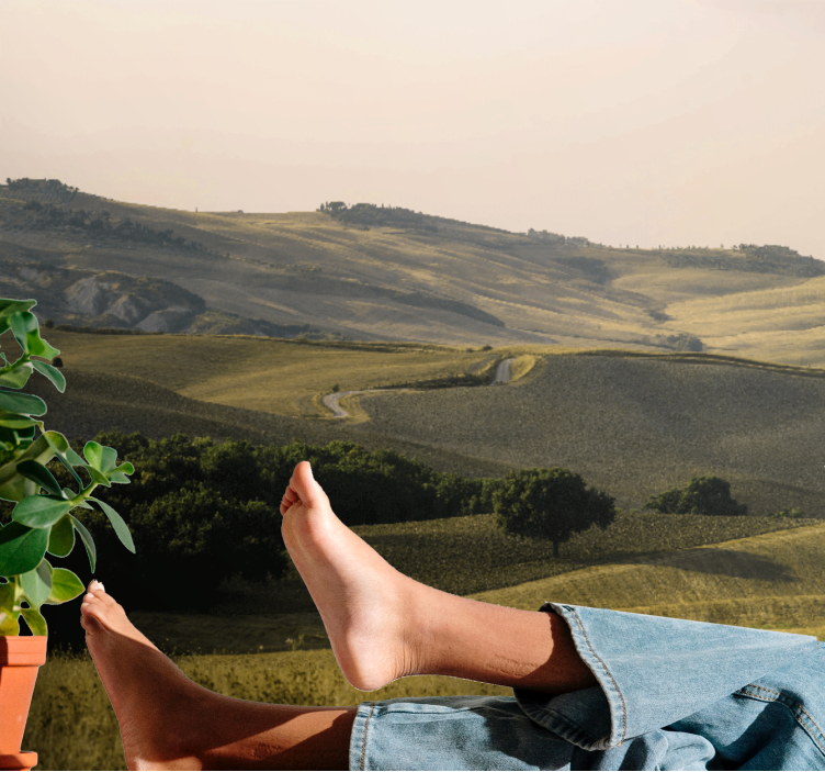 Mural de paisajes colinas rodantes - TenVinilo