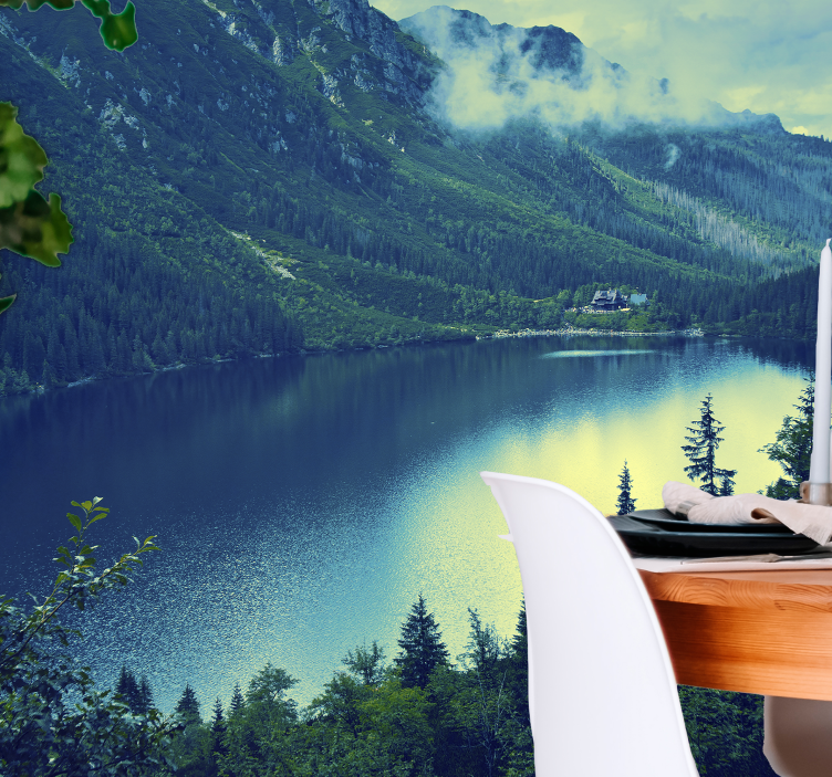 Mural de paisajes gran reflejo de la montaña - TenVinilo