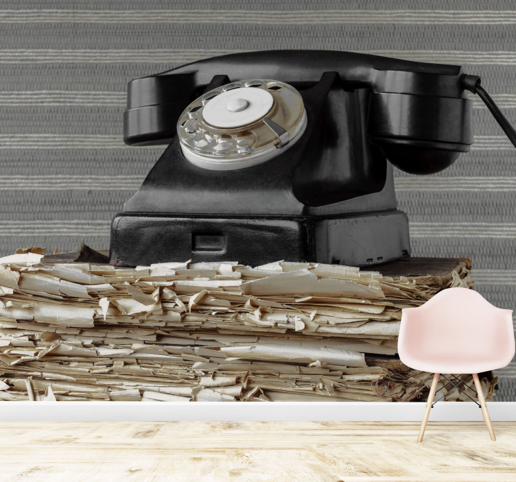 Mural de vehículos teléfono vintage clásico - TenVinilo