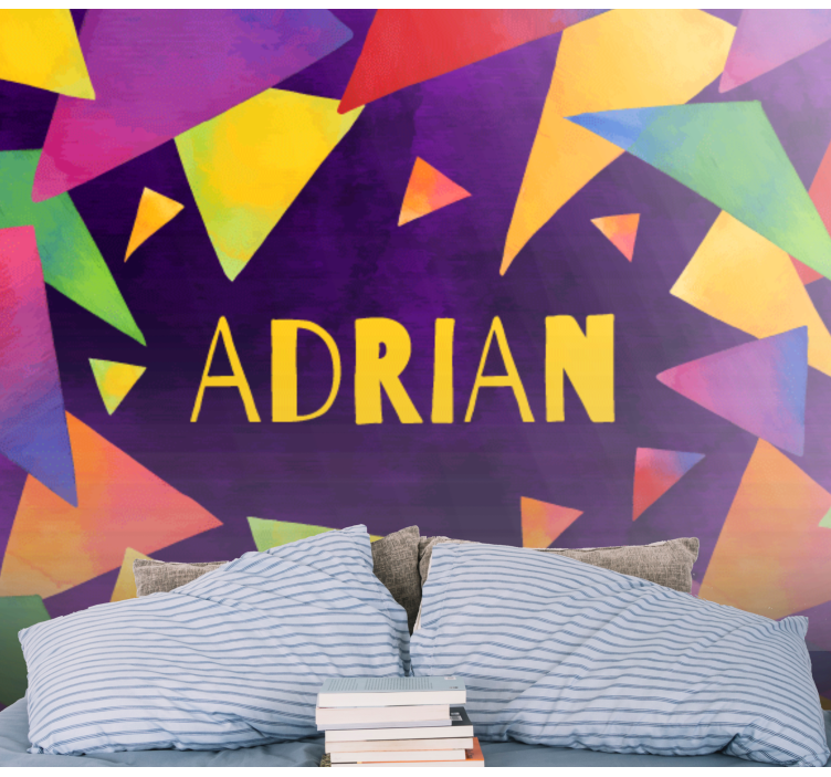 Mural infantil formas geométricas personalizadas - TenVinilo