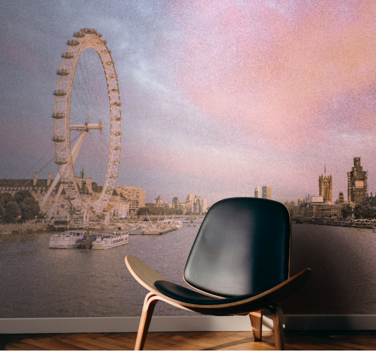 Fotomural para oficina Vista aérea del ojo de londres - TenVinilo