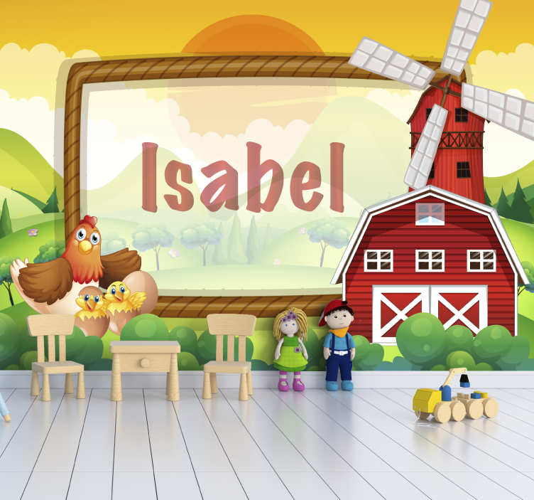 Fotomural personalizable Marco de tierras de cultivo - TenVinilo