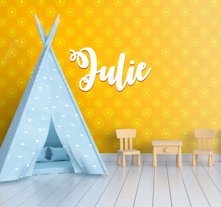 Fotomural personalizable Sol amarillo personalizado - TenVinilo