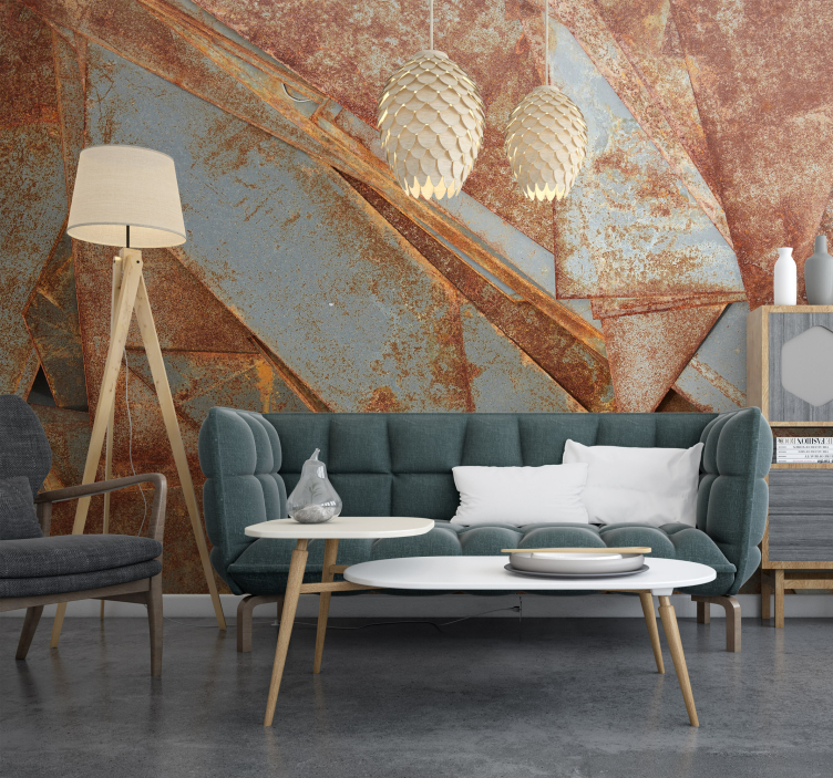 Fotomural texturas Textura de placas de hierro - TenVinilo