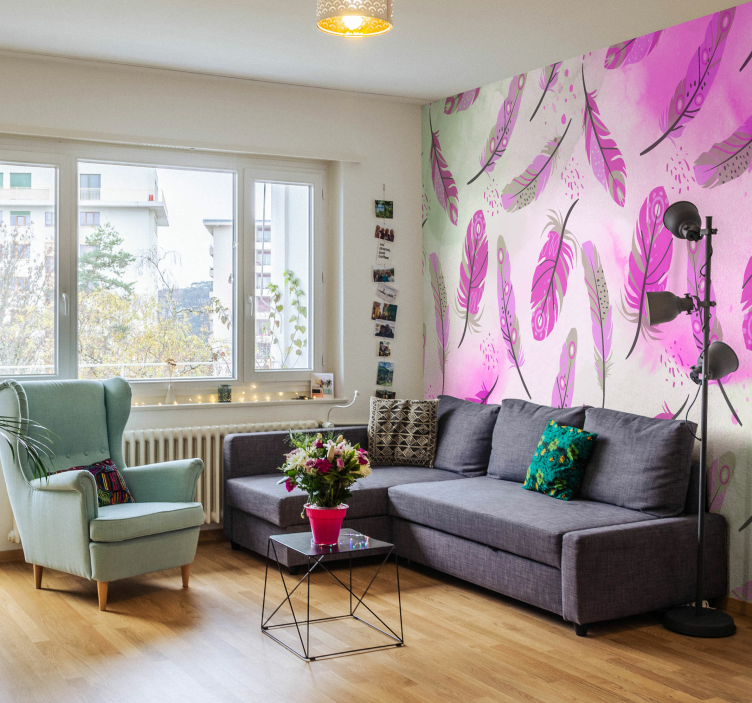 Fotomural zen Plumas bohemias - TenVinilo