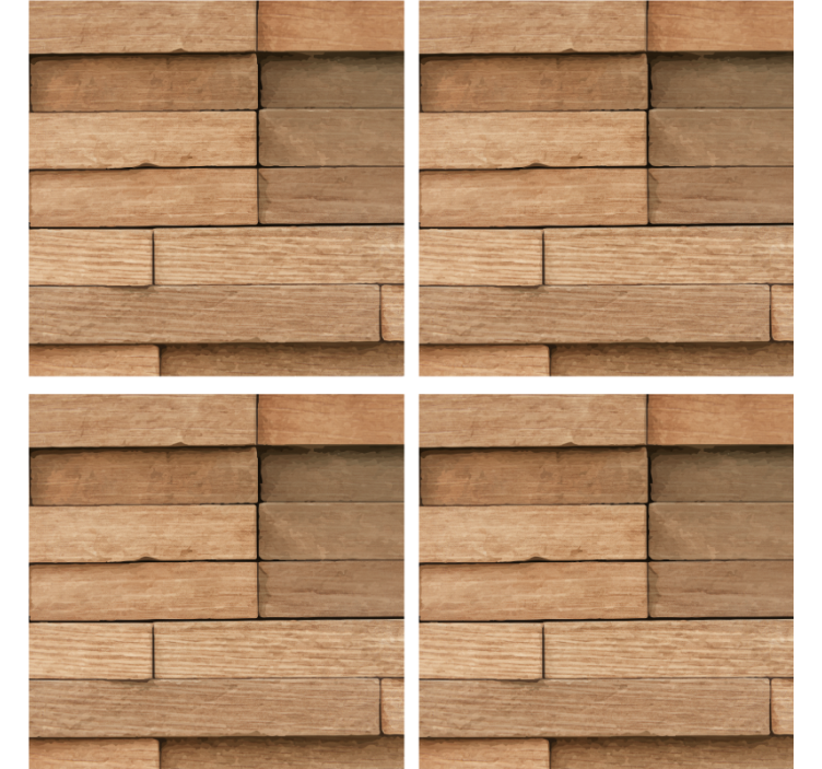 Posavasos textura madera abstracta - TenVinilo