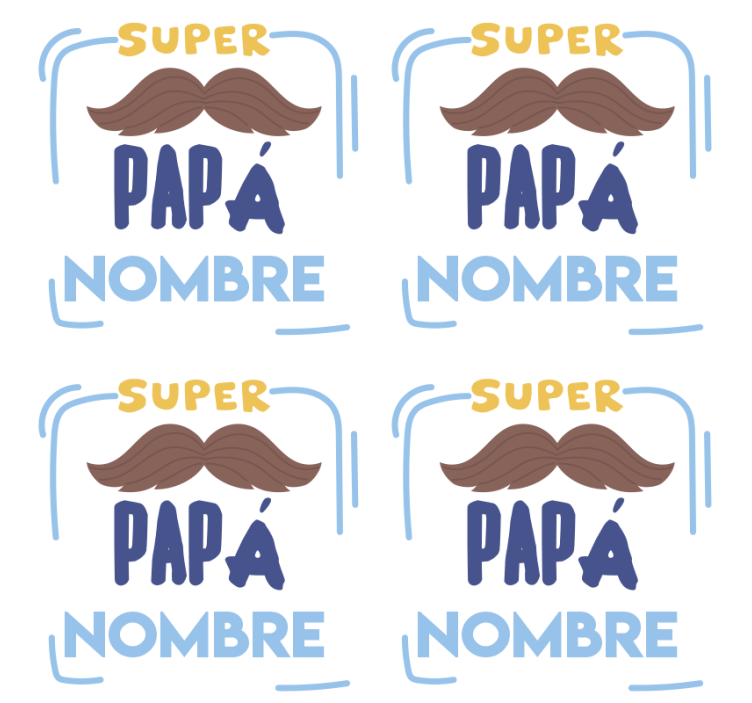 Posavasos super papa con nombre - TenVinilo
