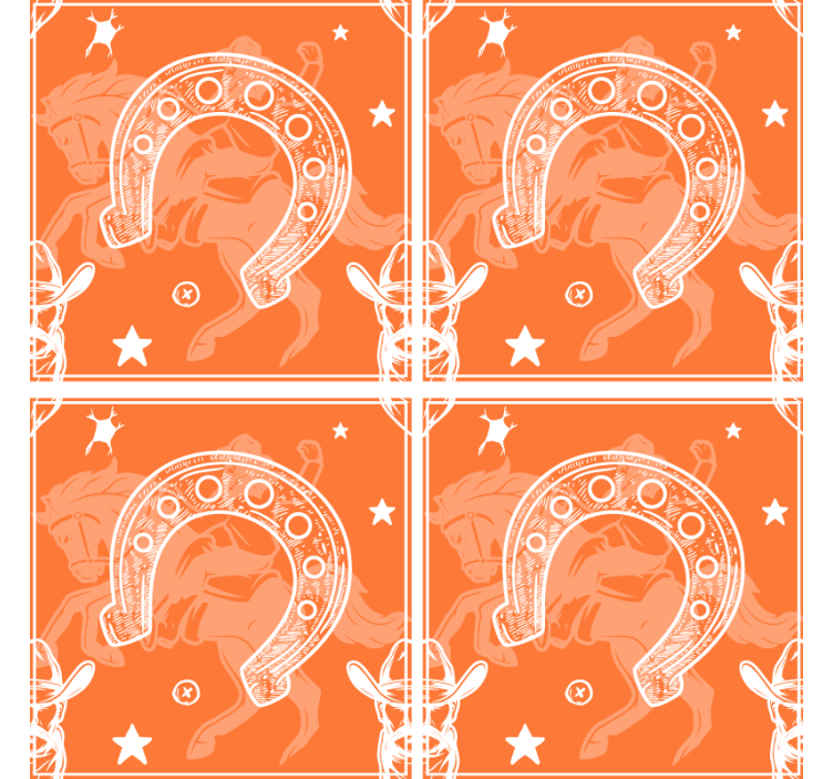 Posavasos frikis motivo de herradura rústica - TenVinilo