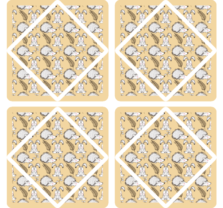 Posavasos frikis de patrones de animales divertidos - TenVinilo