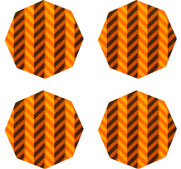 Posavasos halloween patrón chevron naranja - TenVinilo