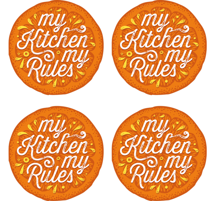 Posavasos cerveza reglas de la cocina - TenVinilo