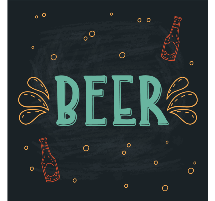 Posavasos cerveza concepto de cerveza divertido - TenVinilo