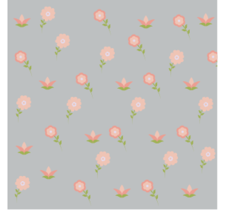 Posavasos moderno Florecitas grises - TenVinilo