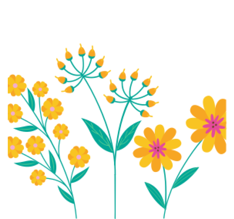 Posavasos cerveza composición de flores vibrantes - TenVinilo