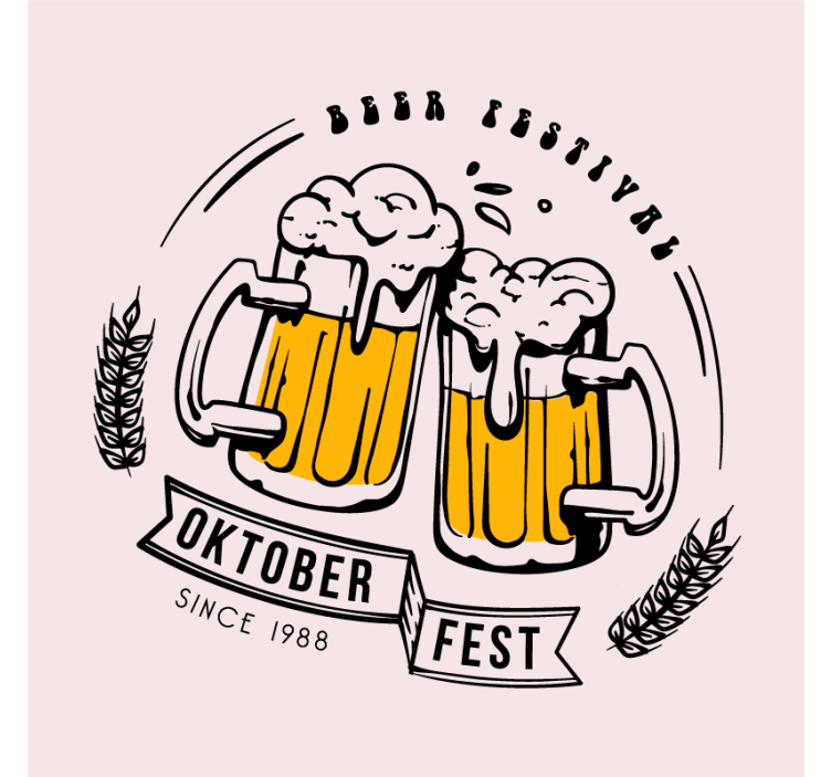 Posavasos cerveza oktober fest salud - TenVinilo