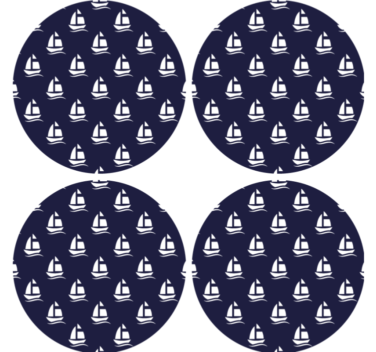 Posavasos cerveza diseño de veleros náuticos - TenVinilo