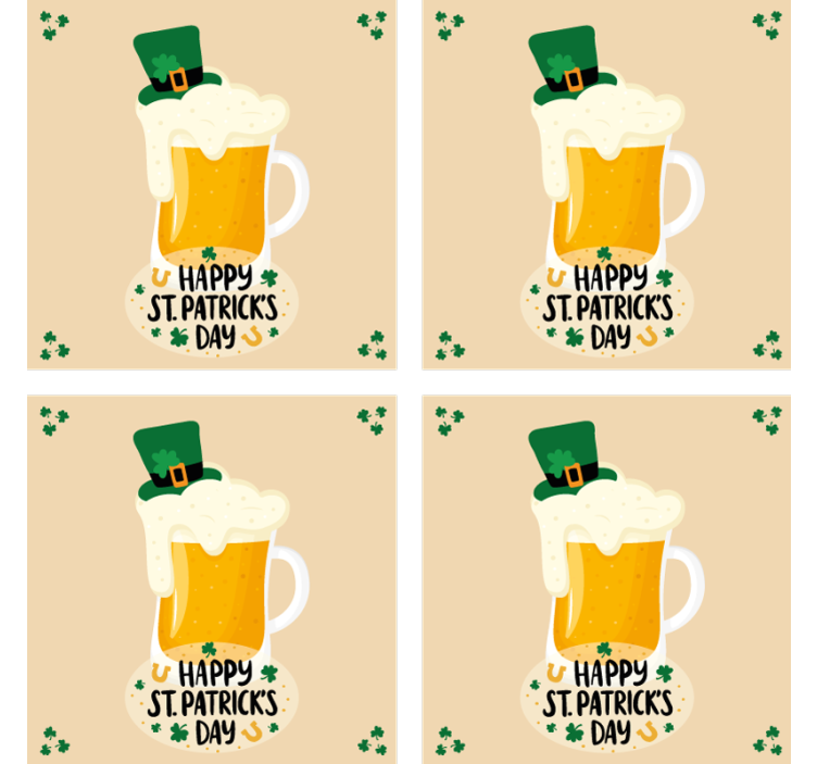 Posavasos cerveza taza festiva de cerveza - TenVinilo
