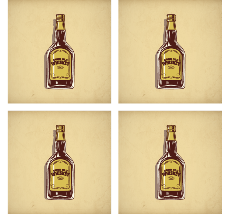 Posavasos cerveza botella de buen whisky - TenVinilo