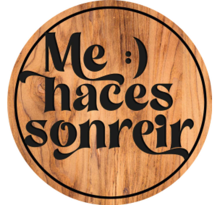 Posavasos textura Me haces sonreir - TenVinilo