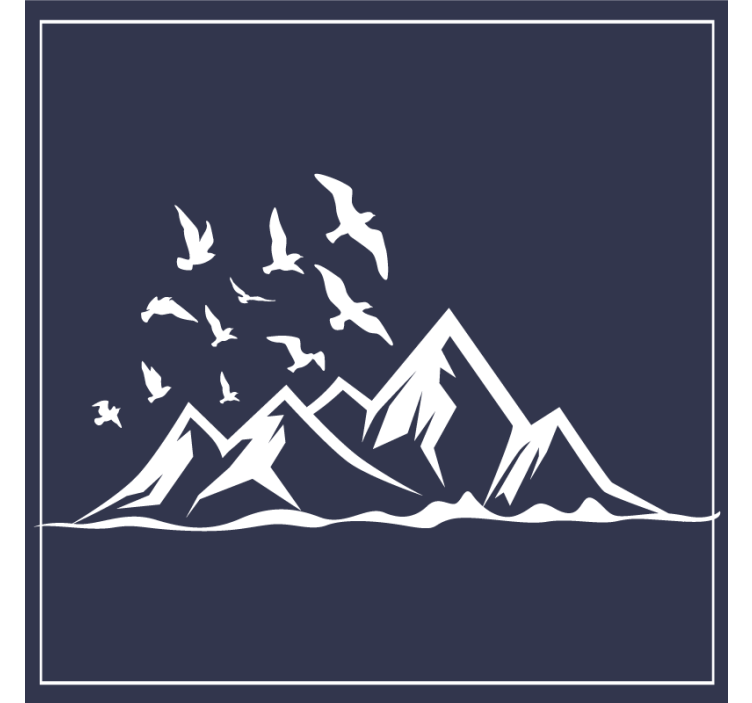 Posavasos moderno Montañas de color sólido - TenVinilo