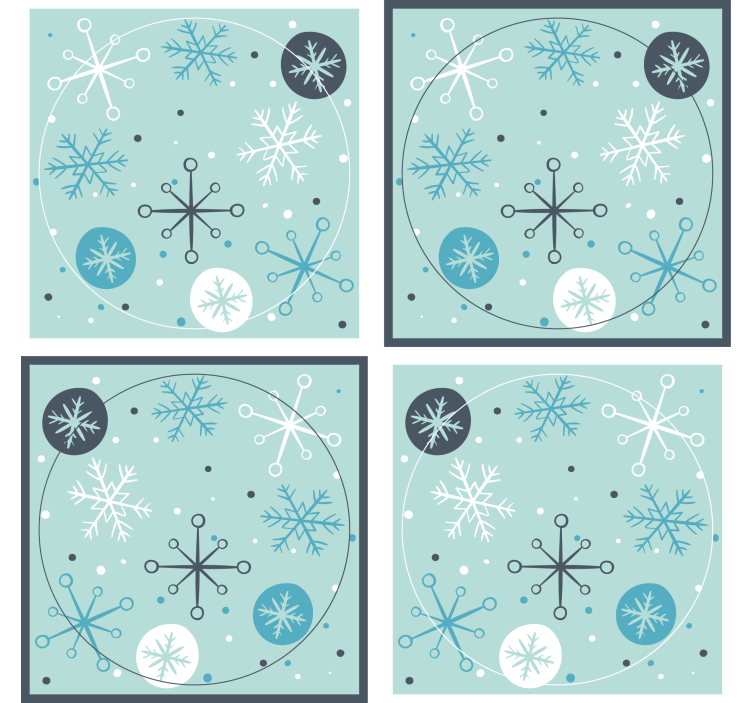 Posavasos navideño colección de patrones de copos - TenVinilo