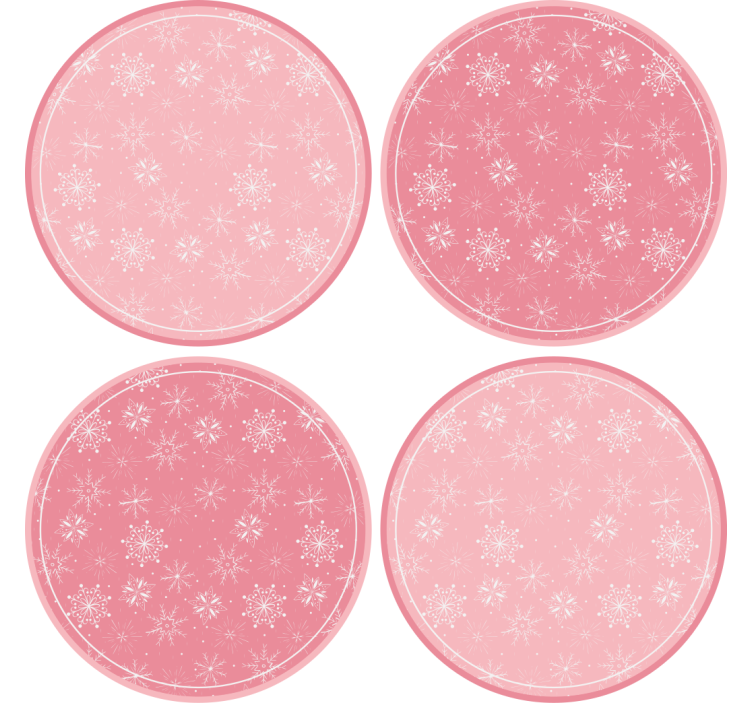 Posavasos navideño juego de patrones de copos de nieve - TenVinilo
