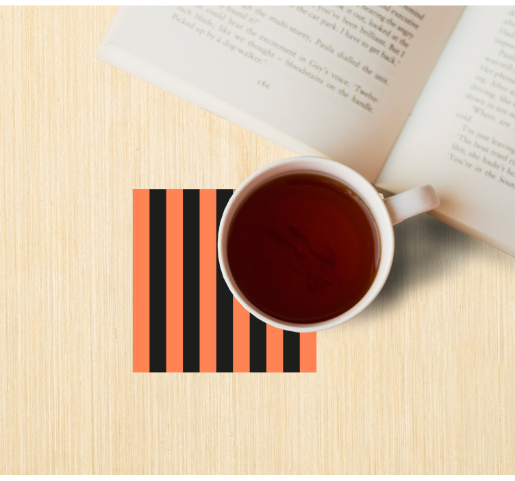 Posavasos de rayas de colores de halloween - TenVinilo