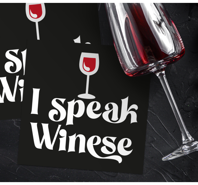 Posavasos con frases Yo hablo winés - TenVinilo