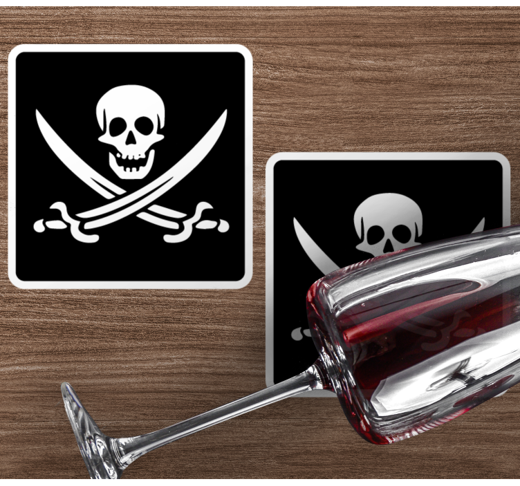 Posavasos frikis Pirata jolly roger - TenVinilo