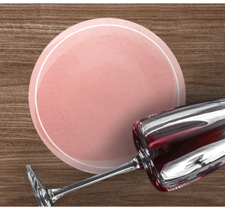 Posavasos moderno Elegante pintura rosa - TenVinilo