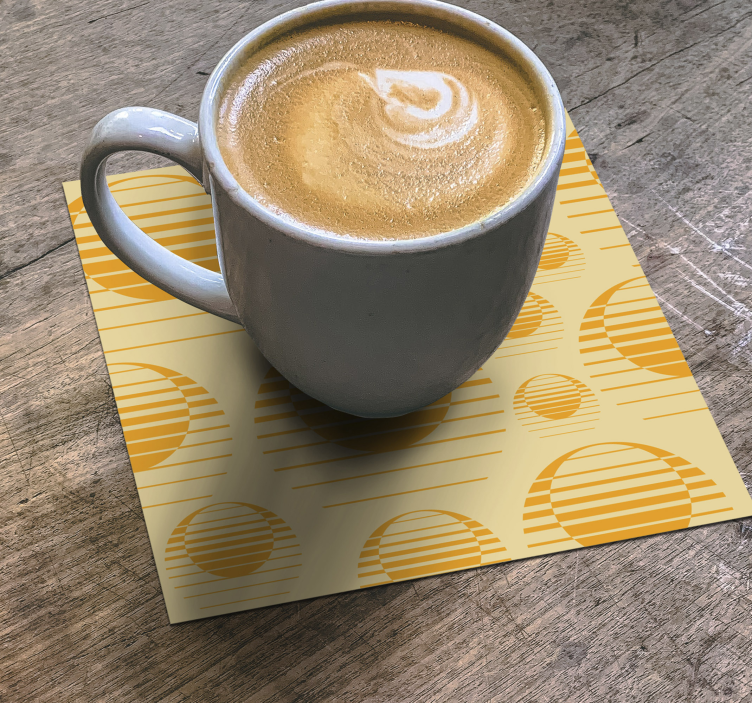 Posavasos vintage patrón de sol retro - TenVinilo