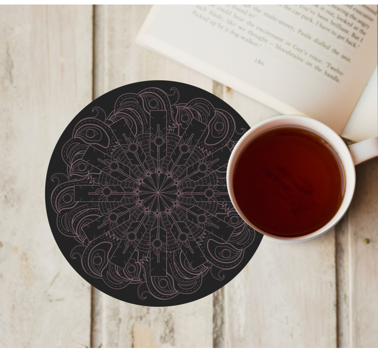 Posavasos vintage Patrón de mandala de flecha - TenVinilo