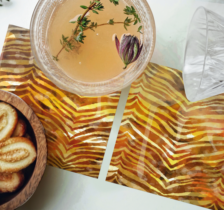 Posavasos superficie con patrón de cebra - TenVinilo