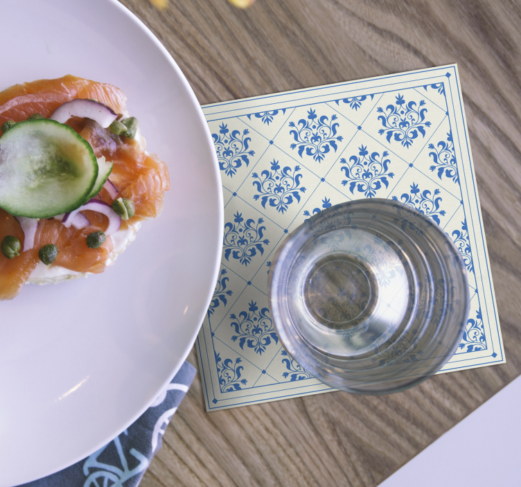 Posavasos vintage con motivos florales - TenVinilo