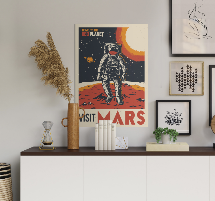 Impresiones del cartel del lugar del astronauta - TenVinilo