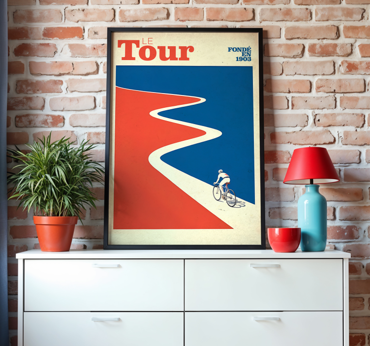 Poster cicilismo tour vintage - TenVinilo