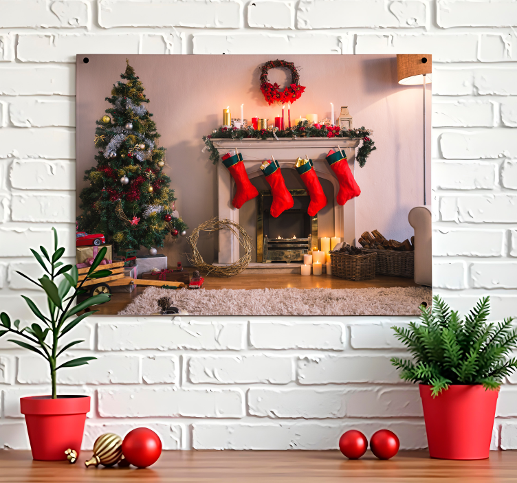 Poster navidad ambiente acogedor - TenVinilo
