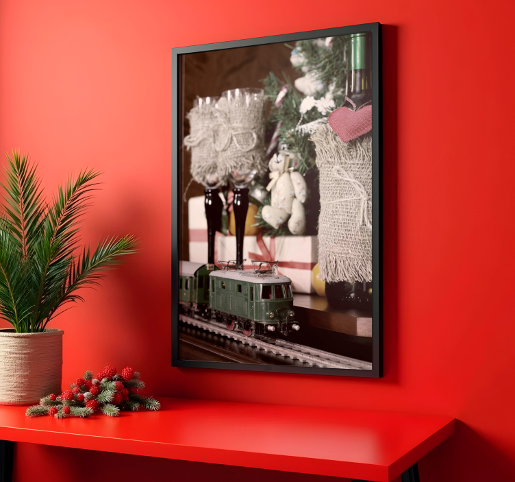 Poster navidad tren de juguete - TenVinilo